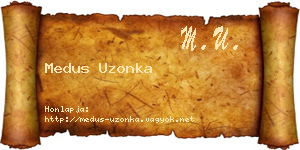 Medus Uzonka névjegykártya